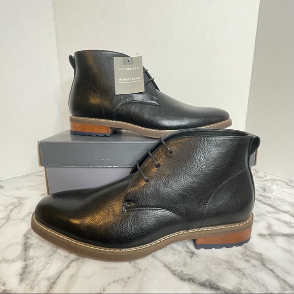 NEW- Van Heusen Gibson Sz 11 M Black Men\'s Chukka Boots Shoes main image 5
